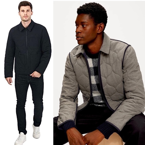 Ted Baker Reversible Quilted Puffer Barn Jacket Mens 7 - Picture 1 of 12